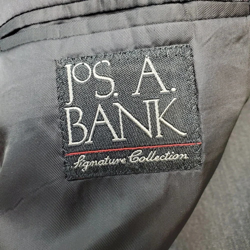 Jos A Bank Signature Collection 44R Wool Blazer Charcoal Gray Sartorial Timeless